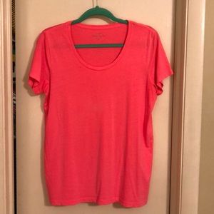 J.Crew fluorescent pink garment dyed tee, small